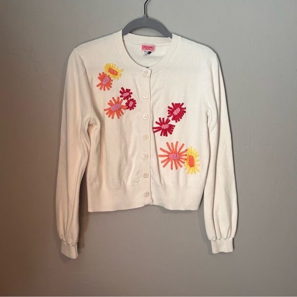 Kate Spade Floral Ribbon Button Up Cardigan - Picture 6 of 16
